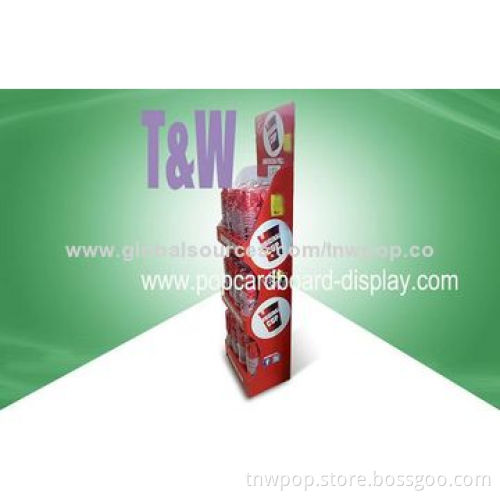 POP cardboard display stand for beverage, strong and steady, eco-friendly/customized size and design